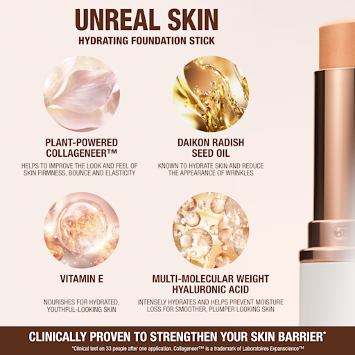 BASE DE MAQUILLAJE HIDRATANTE EN BARRA UNREAL SKIN SHEER GLOW TINT 3 FAIR